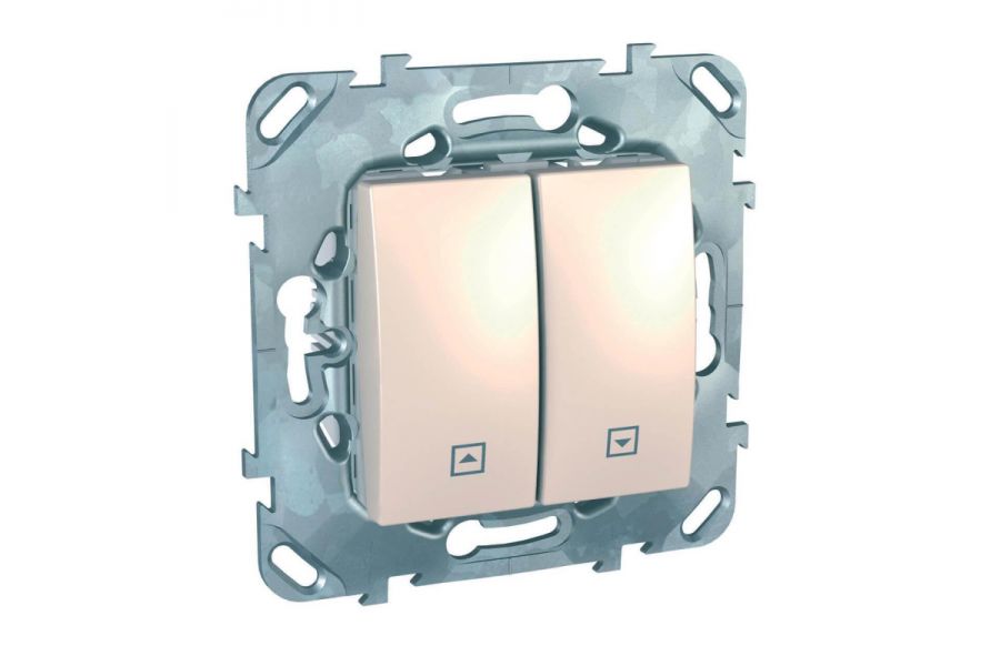 Выключатель двухклавишный кнопочный для жалюзи Schneider Electric Unica MGU5.207.25ZD