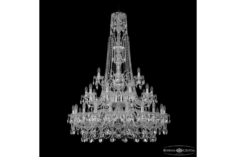 Подвесная люстра Bohemia Ivele Crystal 1411/20+10+5/400/XL-155/3d Ni