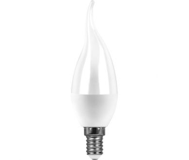 Лампа светодиодная Feron E14 11W 6400K свеча на ветру матовая SBC3711 55174