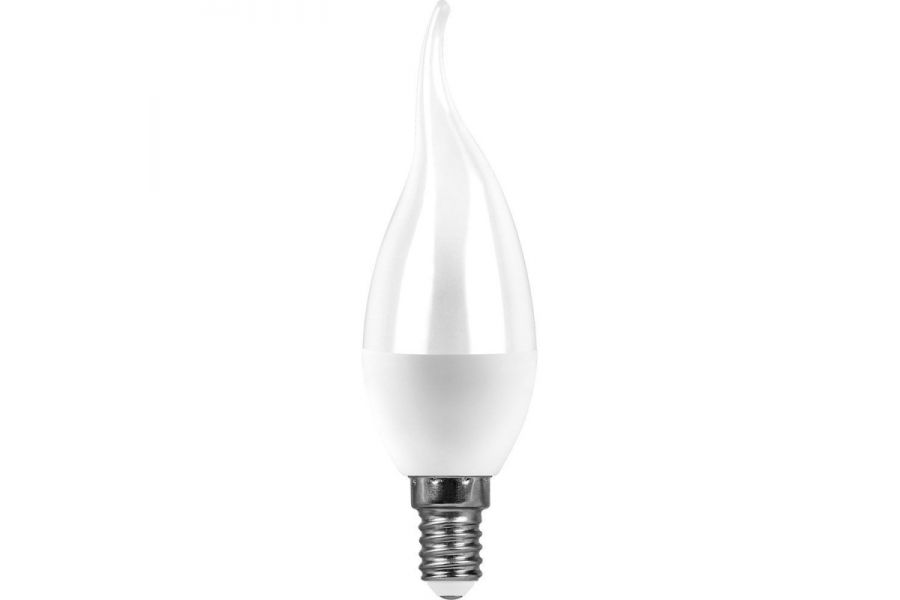 Лампа светодиодная Feron E14 11W 6400K свеча на ветру матовая SBC3711 55174