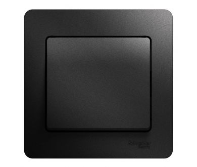 Выключатель 1-клавишный, сх.1, 10АХ (в сборе) Systeme Electric Glossa Антрацит GSL000712