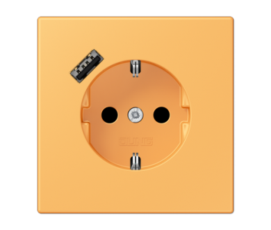 Купить Розетка 2K+З USB Typ A Jung LC1520-18A254 Розетка 2K+З USB Typ A Jung LC1520-18A254