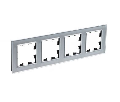 Рамка 4-ая Systeme Electric AtlasDesign Nature Стекло алюминий ATN320304