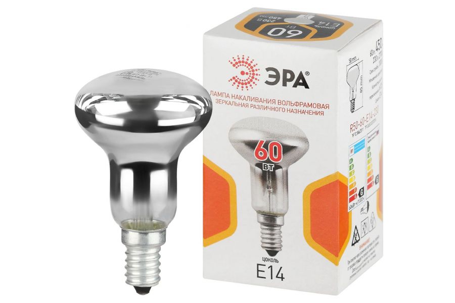 Лампа накаливания Эра R50-60-E14-230 рефлектор Б0066507