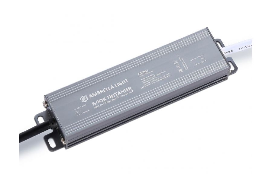 Блок питания Ambrella Light LED Driver 12V 60Вт AC110-220 5A IP67 GS9855