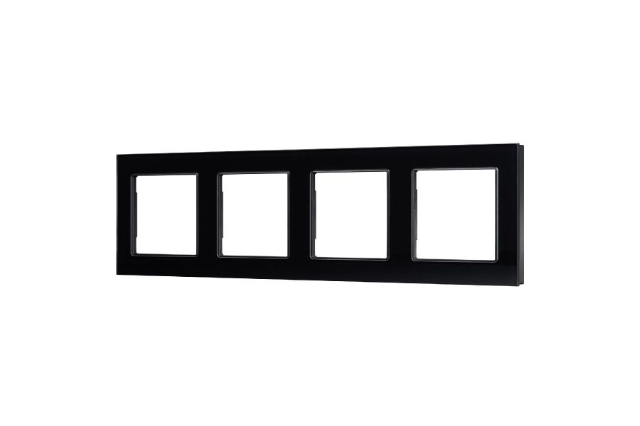 Рамка четырехместная Arlight FRM-GLARE-GS-4-BK 043803