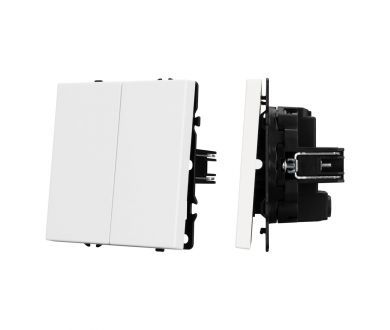 Выключатель перекрёстный 2 кл софт-тач белый кварц Arlight SWT-MKX2-SFPL-WH (250V, 10A) 061795(1)