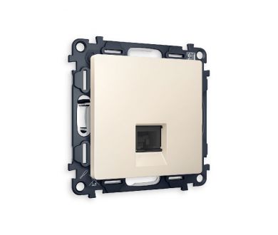 Комплект механизма компьютерной розетки RJ-45(8P8C) CAT6 со шторкой Ambrella Volt Alfa MA332010