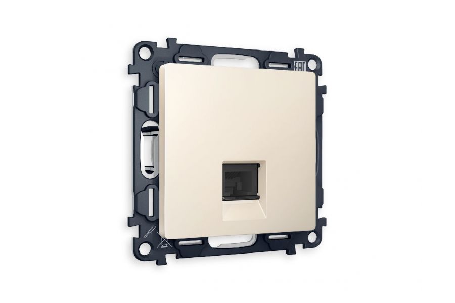 Комплект механизма компьютерной розетки RJ-45(8P8C) CAT6 со шторкой Ambrella Volt Alfa MA332010