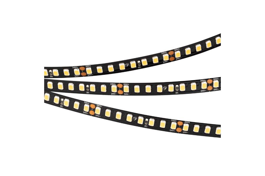 Светодиодная лента Arlight RT-A160-BLACK-8mm 24V Warm3000 (12 W/m, IP20, 2835, 5m) (Arlight, высок.эфф.150 лм/Вт) 029426(2)