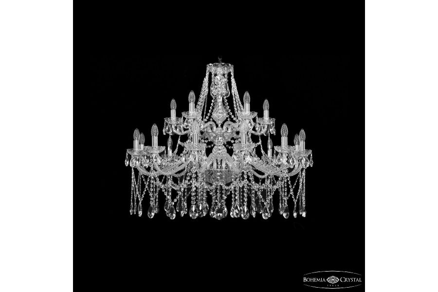 Подвесная люстра Bohemia Ivele Crystal 1413/12+6/360/2d Ni