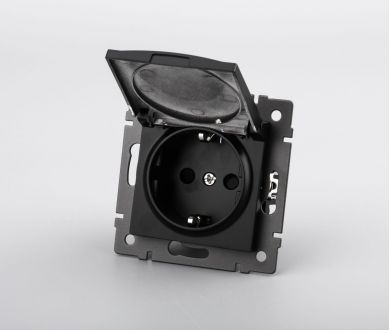 Механизм розетки влагозащищённый Arlight SCT-MCP-PL-BK-V (250V, 16A) 049835