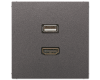 Розетка HDMI/USB Jung MAAL1163AN