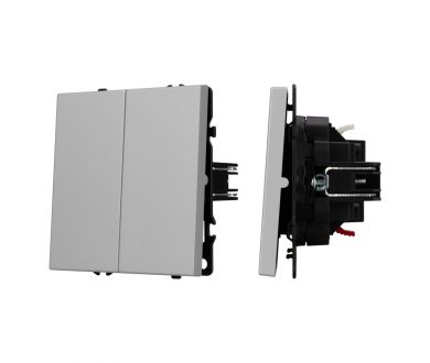 Механизм выключателя двухклавишный проходной Arlight SWT-NOBE-MKP2-SFPL-IS (230V, 10A) 059423