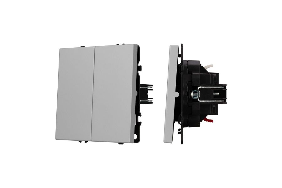Механизм выключателя двухклавишный проходной Arlight SWT-NOBE-MKP2-SFPL-IS (230V, 10A) 059423