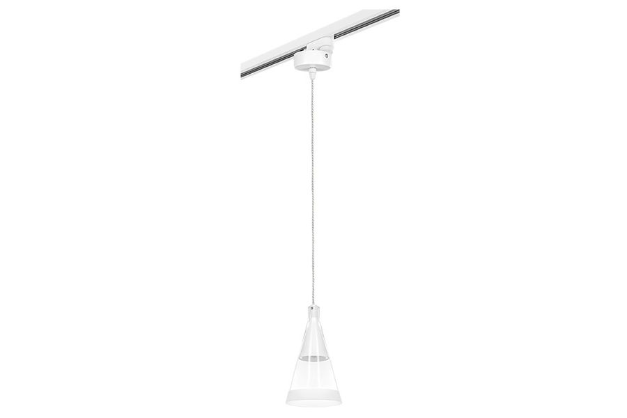 Трековый светильник Lightstar Track 1 white L1T757016 (757016+592006)