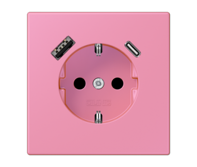 Купить Розетка 2K+З USB Typ AC Jung LC1520-15CA246 Розетка 2K+З USB Typ AC Jung LC1520-15CA246