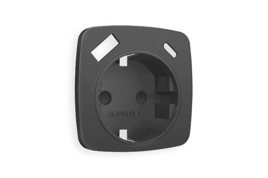 Лицевая панель для розетки с/з со шторками 2USB A+C Ambrella Volt Omega OP9100