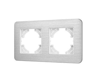 Рамка на 2 поста алюминиевая Arlight FRM-AKIRY-AL-2-SR 049724