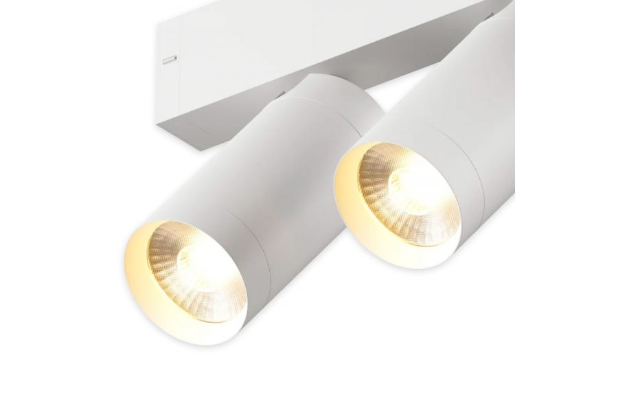 Трековый однофазный светильник AM Group Plain Opal AM590 2X10W 4000K WH