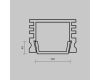 Рассеиватель для профиля 16×12 Maytoni Led Strip ALM-005-B-DF-2M 642024