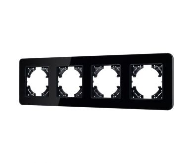Рамка на 4 поста стеклянная Arlight FRM-OMALI-GS-4-BK 049701