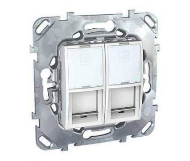 Розетка компьютерная 2хRJ45 Schneider Electric Unica MGU5.2020.18ZD