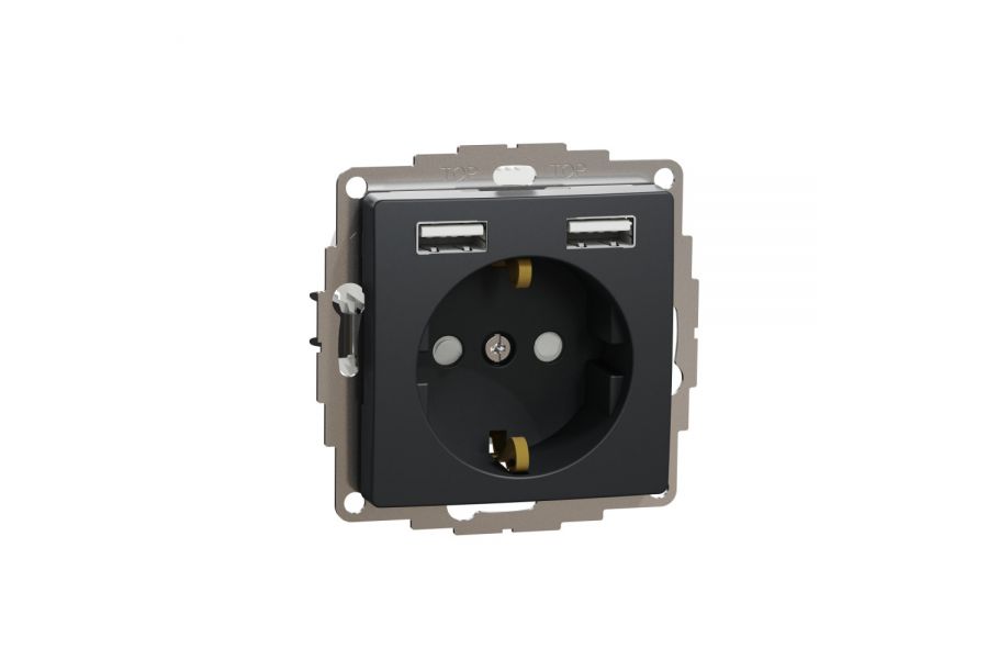 Розетка с заземлением и USB Schneider Electric SDD114052