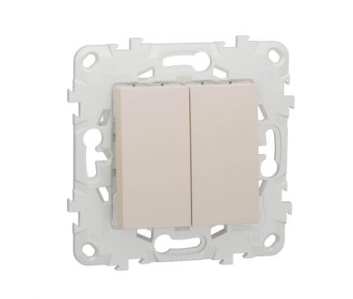Переключатель двухклавишный перекрестный Schneider Electric Unica New NU521544