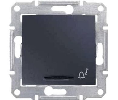 Выключатель кнопочный с синей подсветкой Звонок Schneider Electric Sedna 10A 250V SDN1600470