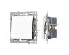 Механизм выключателя одноклавишный проходной Arlight SWT-MKP1-PL-WH (250V, 16A) 043714