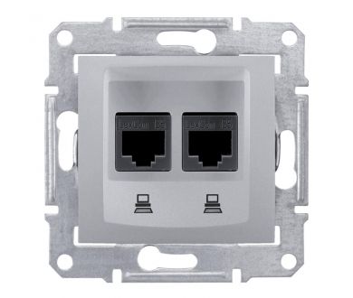 Розетка компьютерная 2хRJ45 Schneider Electric Sedna STP SDN4600160