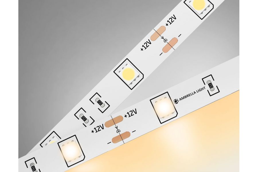 Светодиодная лента Ambrella Light LED Strip 12В 5050 7,2Вт/м 3000K 5м IP20 GS1801