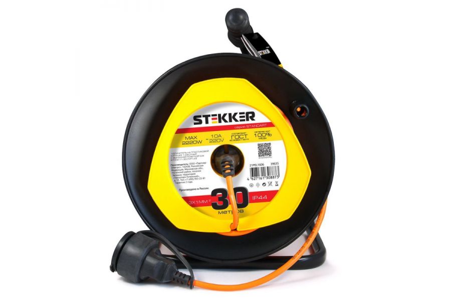 Удлинитель на пластиковой катушке Feron STD02-11-30 39635