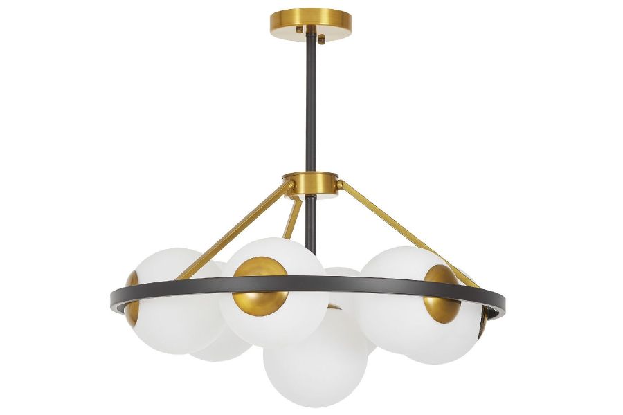 Подвесная люстра Lumina Deco Donzano LDP 8034-7 BK+WT