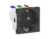 Розетка Schneider Electric Unica New Modular с/з со шторками 16A 250V NU305754