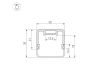 Профиль с экраном Arlight LINE-D-3030-2000 SQUARE BLACK+OPAL 055073