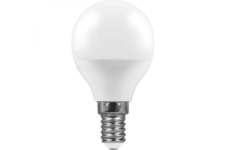 Лампа светодиодная Feron E14 11W 6400K Шар Матовая LB-750 25948