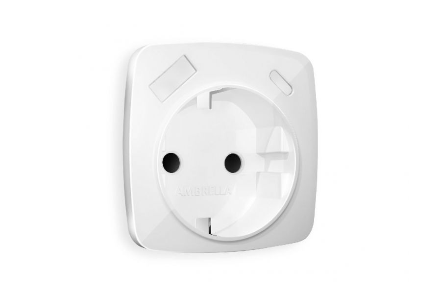 Лицевая панель для розетки с/з со шторками 2USB A+C Ambrella Volt Omega OP1100