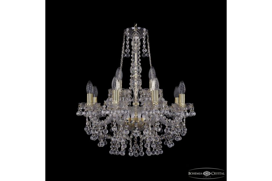 Подвесная люстра Bohemia Ivele Crystal 1409/8+4/195/h-62 G