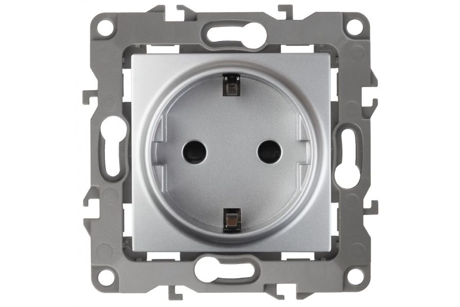 Розетка 2P+E Schuko со шторками Эра 12-2102-03 Б0014689