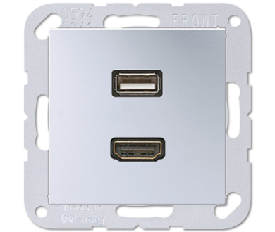 Розетка HDMI/USB Jung MAA1163AL