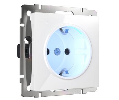 Купить Розетка с заземлением и подсветкой Werkel белая W1171401 4690389155338 Розетка с заземлением и подсветкой Werkel белая W1171401 4690389155338