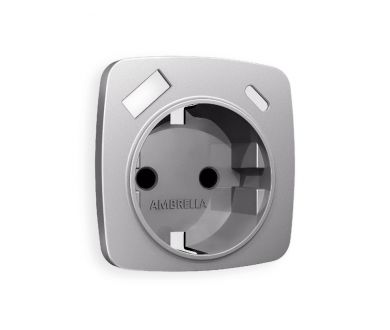 Лицевая панель для розетки с/з со шторками 2USB A+C Ambrella Volt Omega OP5100