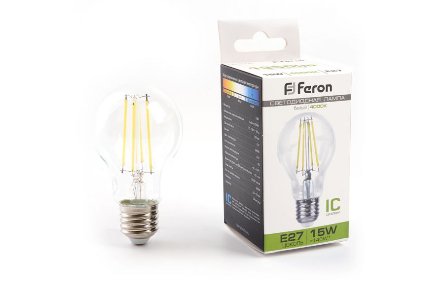 Лампа светодиодная Feron LB-615 Шар E27 15W 4000K 38242