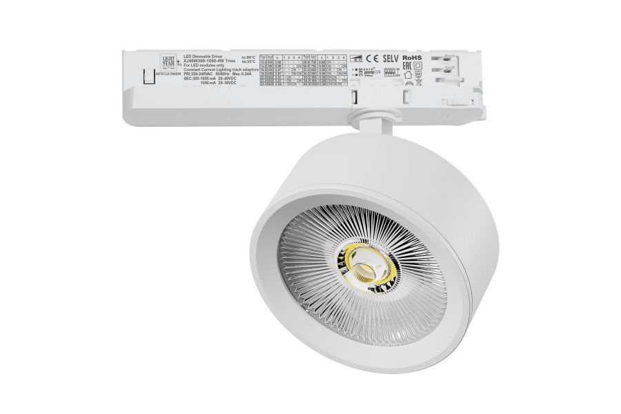 Трековый трехфазный светильник Quattro LED с управлением TRIAC Lightstar Alta Pro A5646TRIAC