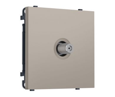 Комплект механизма TV розетки SAT SIGMA Серо-бежевый матовый 5-2400MHz 3.5dB QUANT PRO Ambrella Volt MS373050 (SP3730, PR215)