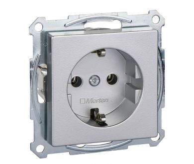 Розетка Schneider Electric Merten M-Plan 16A с/з без шторок MTN2301-0460