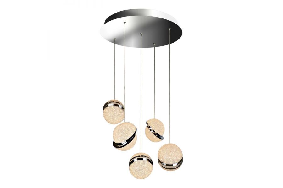 Подвесная светодиодная люстра iLedex CRystal Ball C4474-5R CR