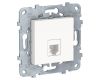 Розетка телефонная RJ11 одиночная 4 контакта Schneider Electric Unica New NU549218